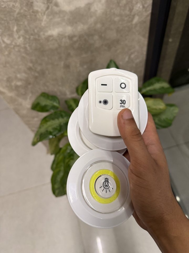 إضاءة LED لاسلكية مع ريموت – طقم 3 قطع — صورة 8