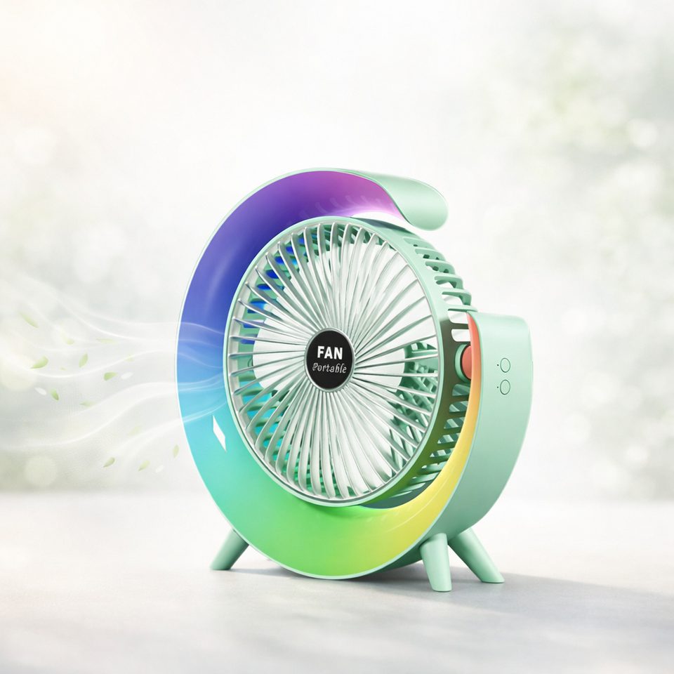 مروحة مع إضاءة RGB