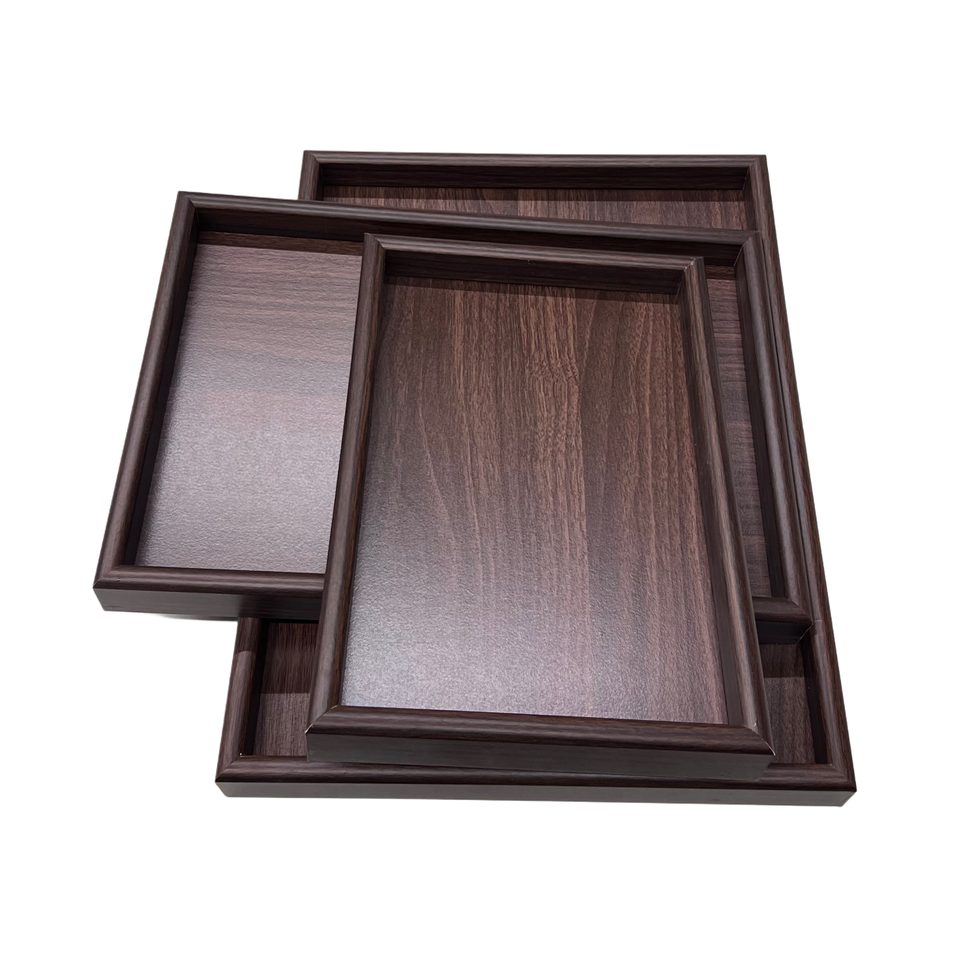 طقم صواني تقديم  MDF 3 قطع — صورة 3